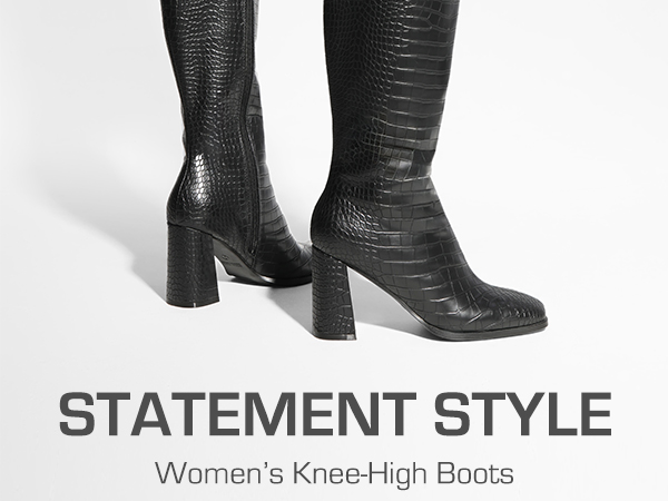 Y★★790 ジョン Y2K Gogo Knee-high Platform Boots-DREAM PAIRS